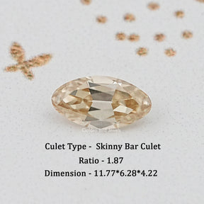 Yellow Old Mine Moval Loose Moissanite