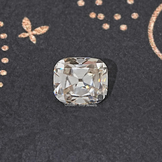 Off White Old Mine Cut Cushion Loose Moissanite
