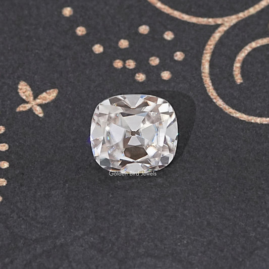 Near Colorless Old Mine Cut Cushion Loose Moissanite