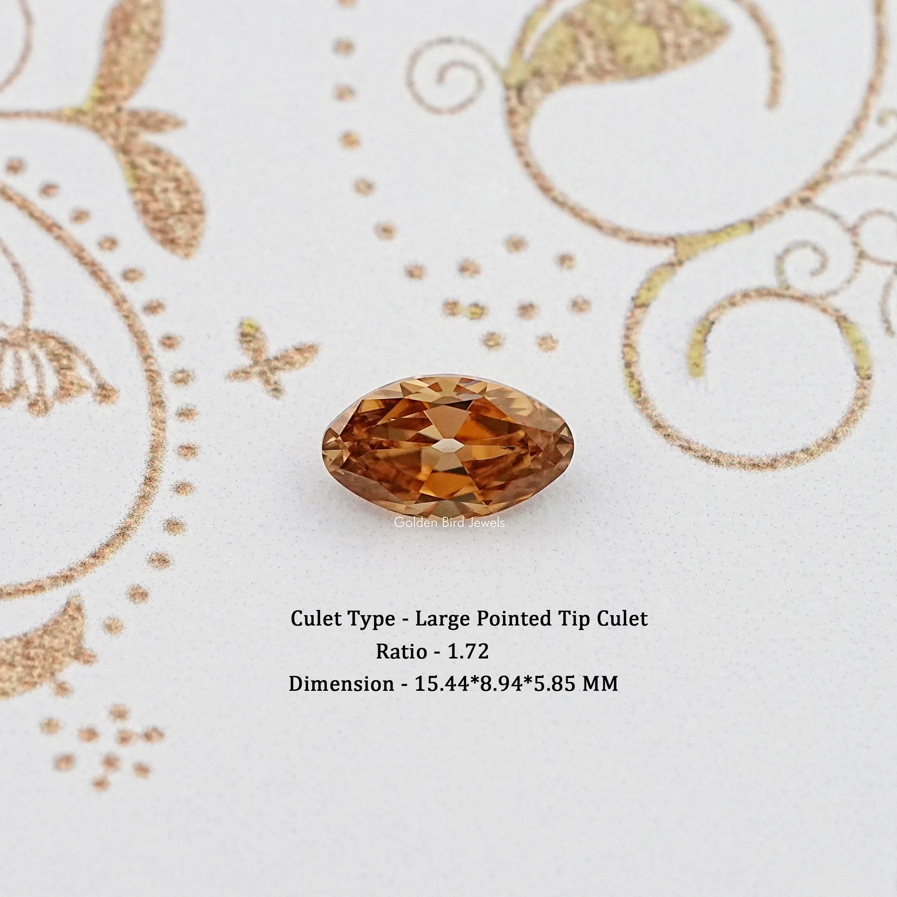 Champagne Old Mine Cut Moval Loose Moissanite