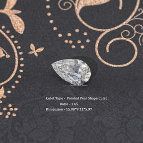 Old Mine Pear Cut Moissanite Loose Stone
