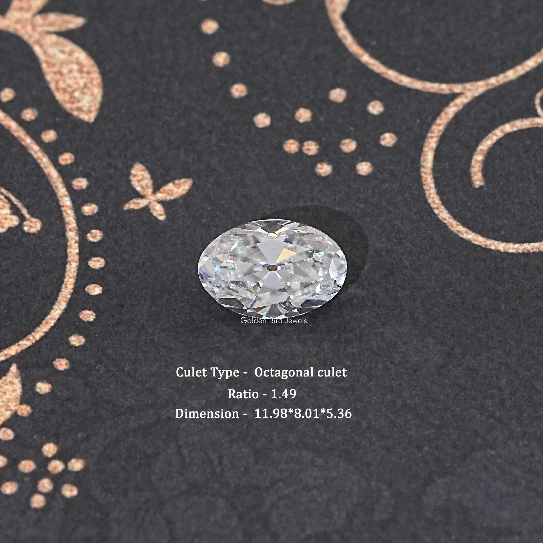 Colorless Old Mine Oval Loose Moissanite