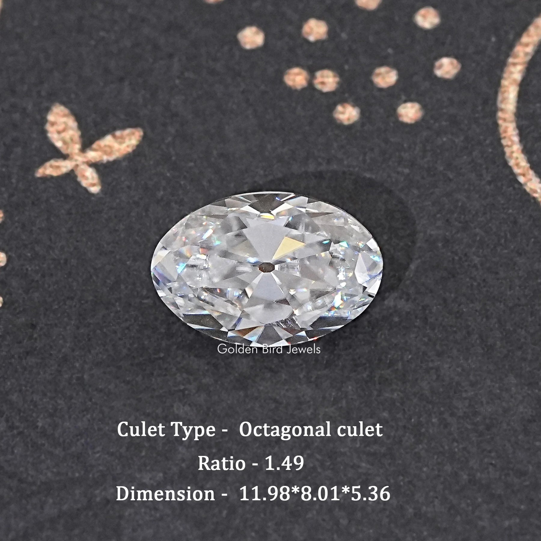 Colorless Old Mine Oval Loose Moissanite