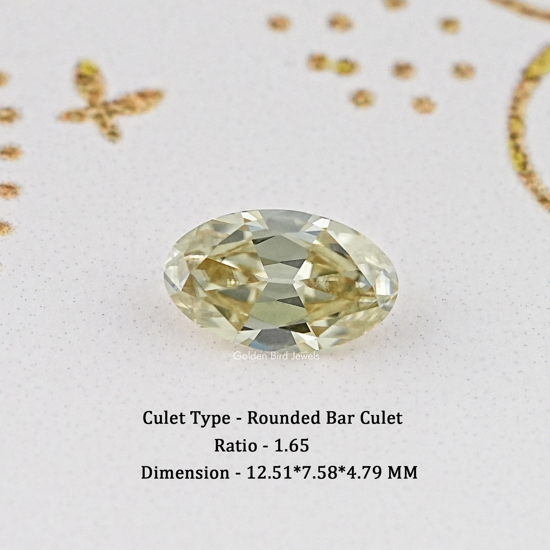 Old Mine Oval Cut Loose Moissanite Stone