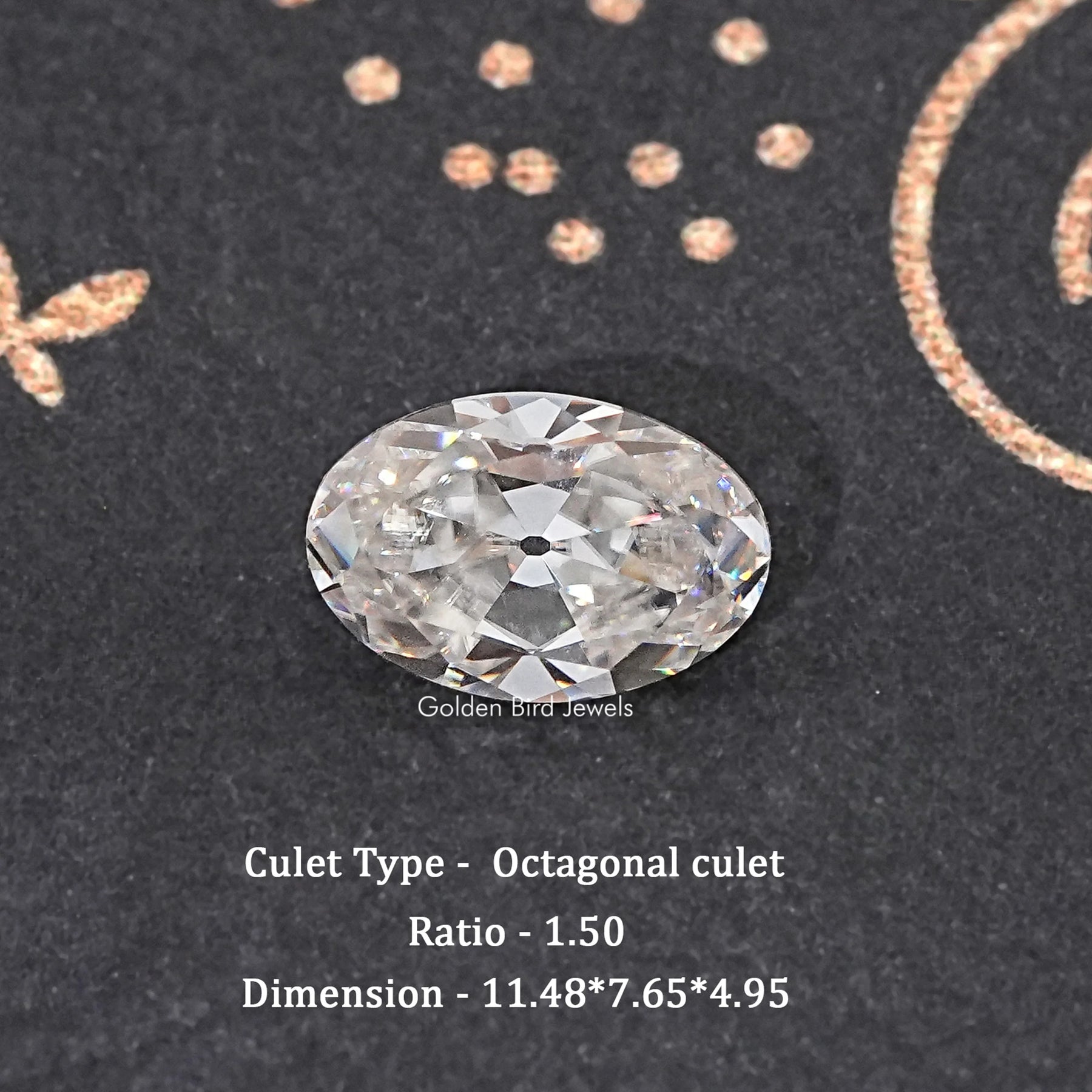 Off White Old Mine Oval Loose Stone