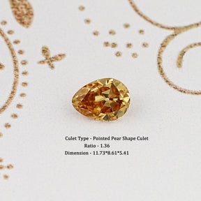 Champagne Old Mine Pear Cut Loose Moissanite