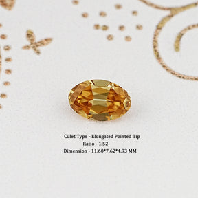 Champagne Old Mine Oval Cut Loose Moissanite