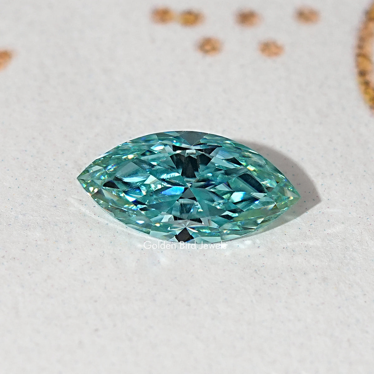 Blue Marquise Cut Moissanite Loose Stone