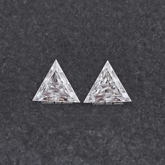 Triangle Cut Loose Moissanite Matching Pair