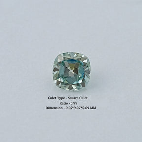 Light Blue Old Mine Cushion Loose Moissanite