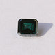 Dark Green Old Mine Asscher Moissanite Loose Stone