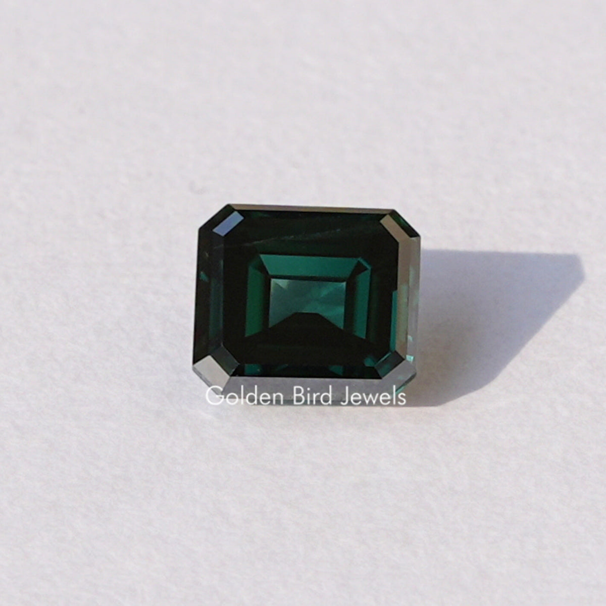 Dark Green Old Mine Asscher Moissanite Loose Stone