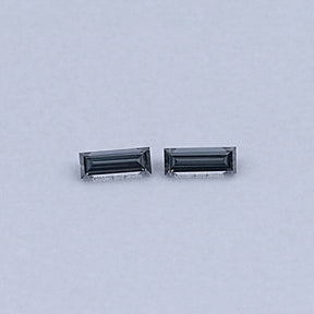 View Of Grey Baguette Cut Loose Moissanite Pair