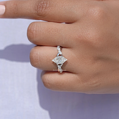 Dutch Marquise Cut Moissanite Diamond Floral Wedding Ring