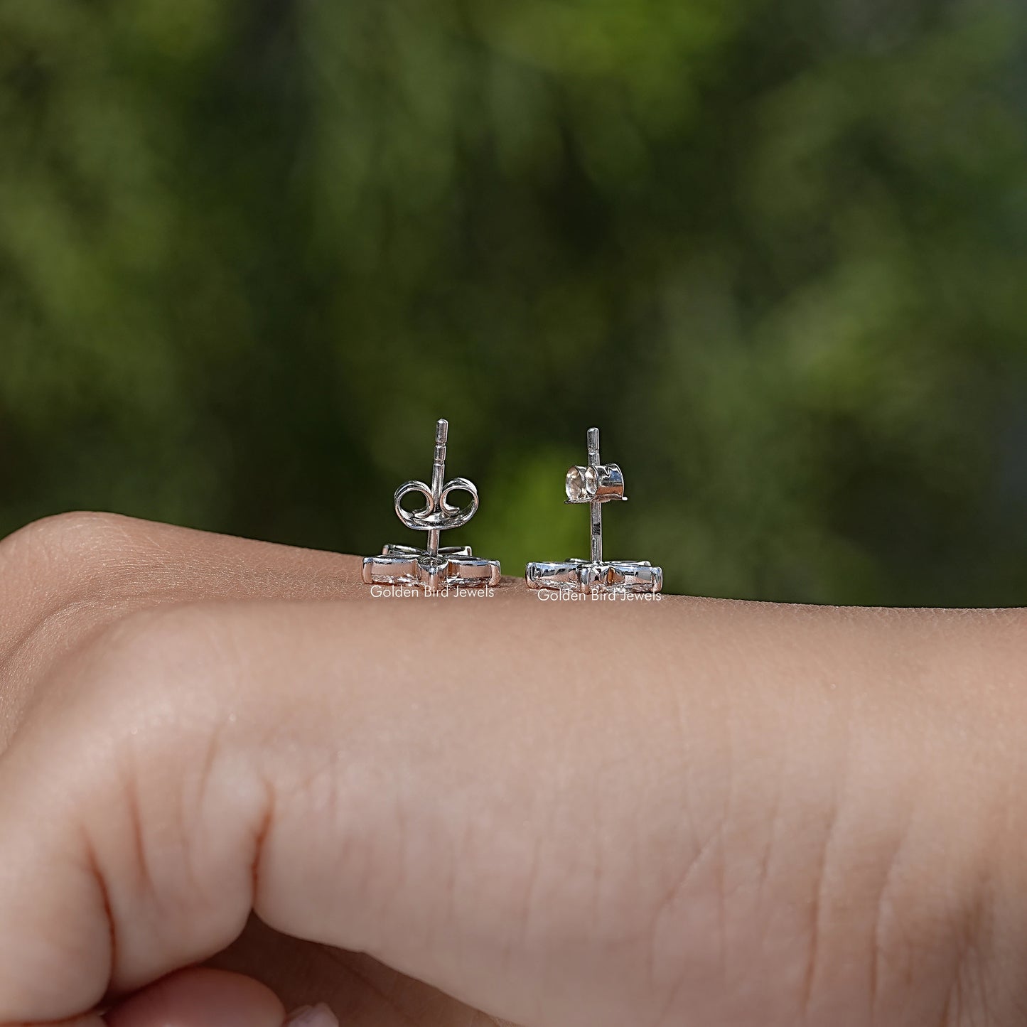 Marquise Cut Lab Grown Diamond Floral Shape Stud Earrings