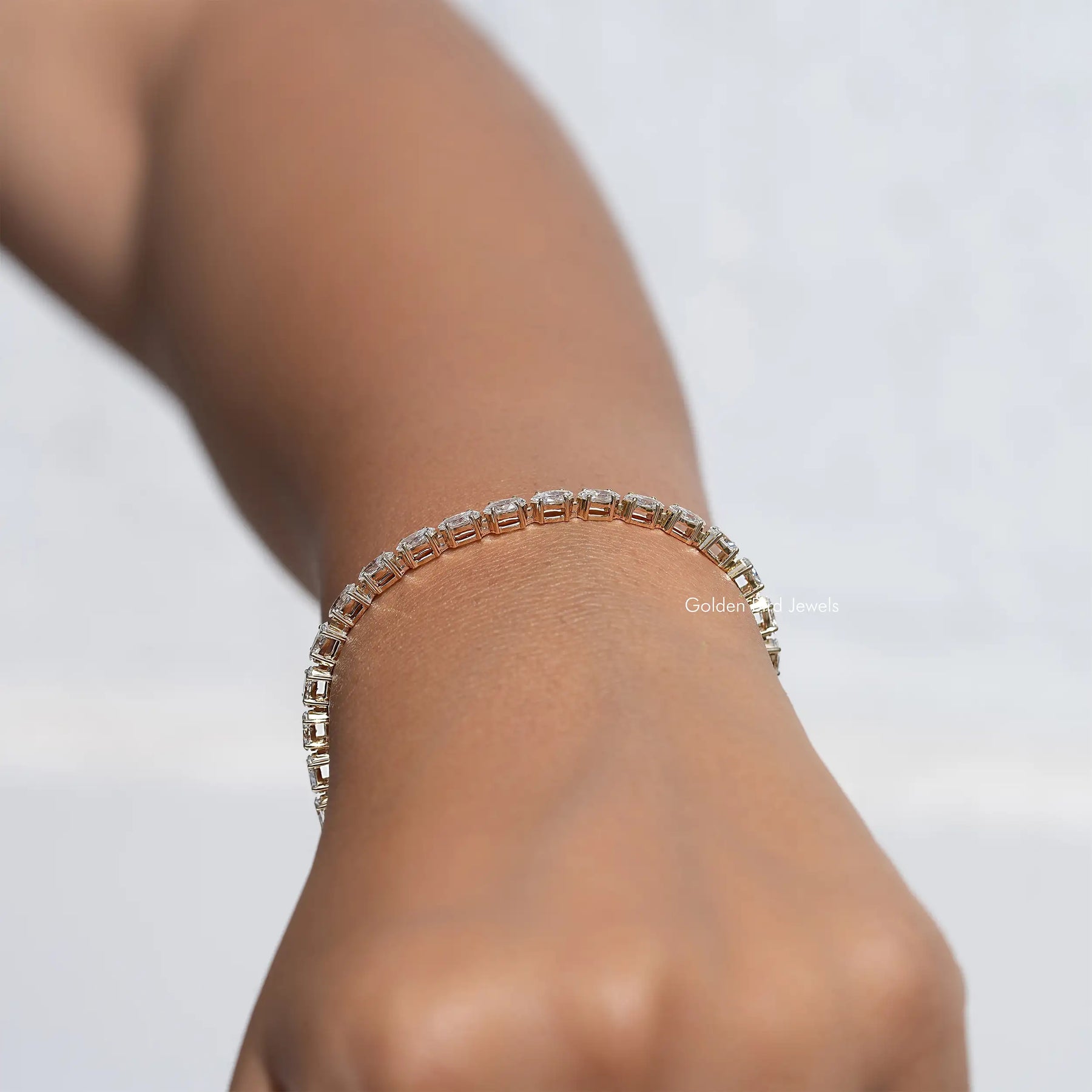 Lab Grown Diamond Marquise Tennis Bracelet