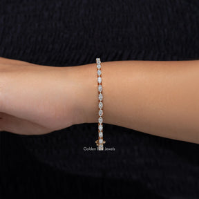 Lab Grown Diamond Marquise Tennis Bracelet