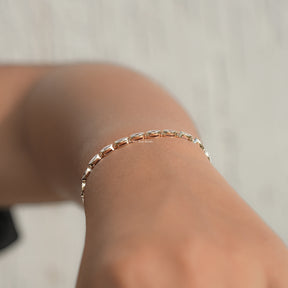 East West Marquise Cut Lab Diamond Tennis Bracelet