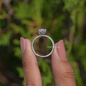 Marquise Cut Lab Diamond Accent Ring