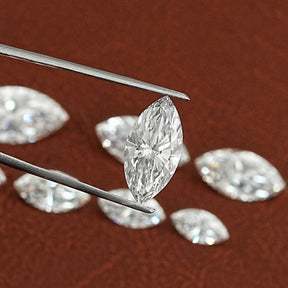 Twijer hold on Marquise Cut Loose Lab Grown Diamond