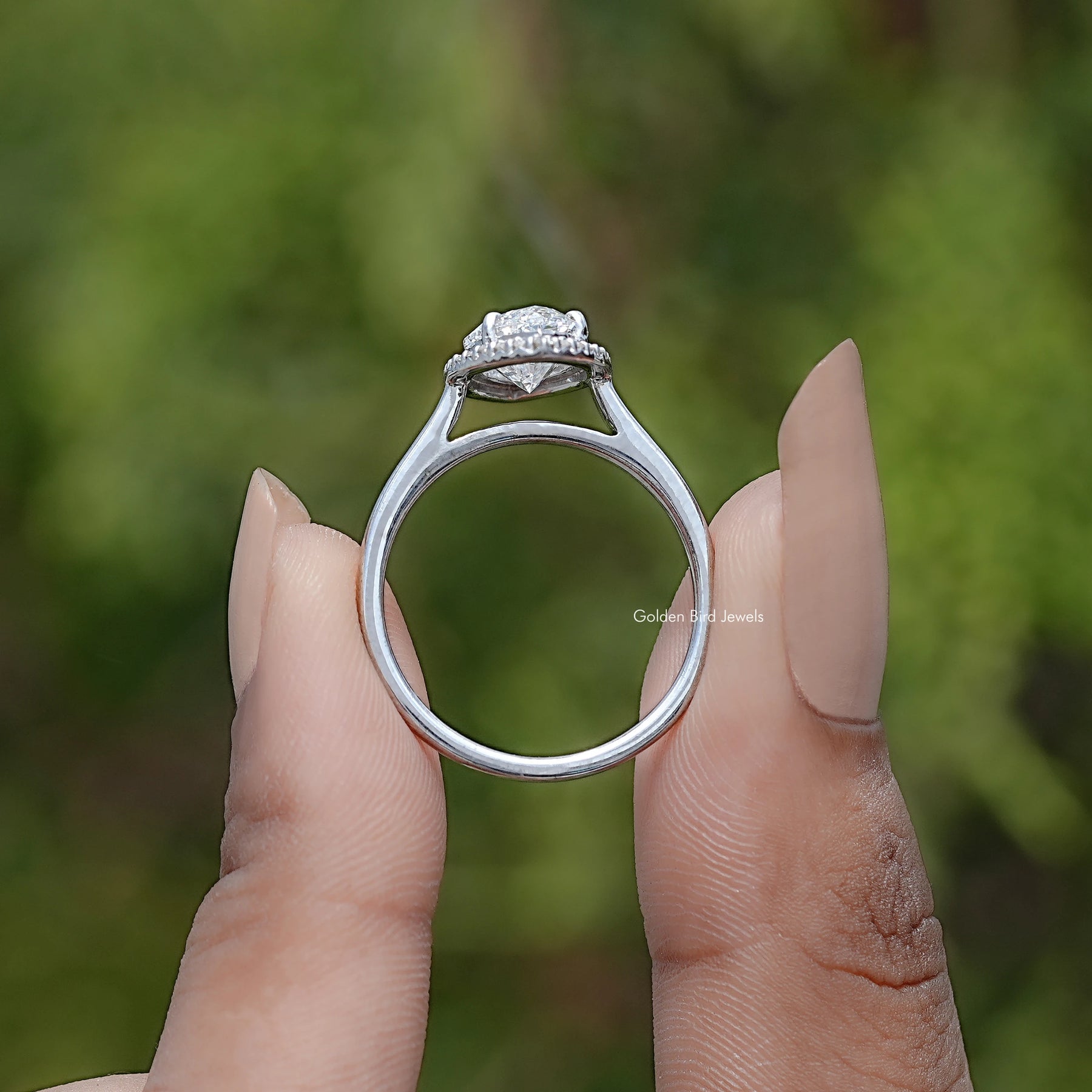 Marquise Cut Lab Grown Diamond Halo Ring