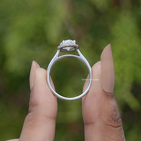 Marquise Cut Lab Grown Diamond Halo Ring