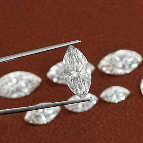 Detailed View Of Marquise Cut Loose Lab Grown Diamond