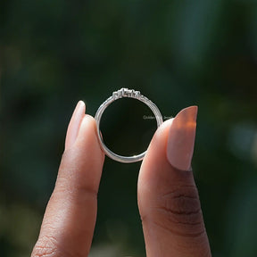 [Moissanite Marquise Cut White Gold Ring]-[Golden Bird Jewels]