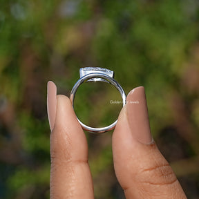 Marquise Cut Lab Diamond Curved Solitaire Ring