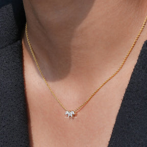 Detailed View Of Marquise Cut Lab Diamond Flower Shaped Pendant
