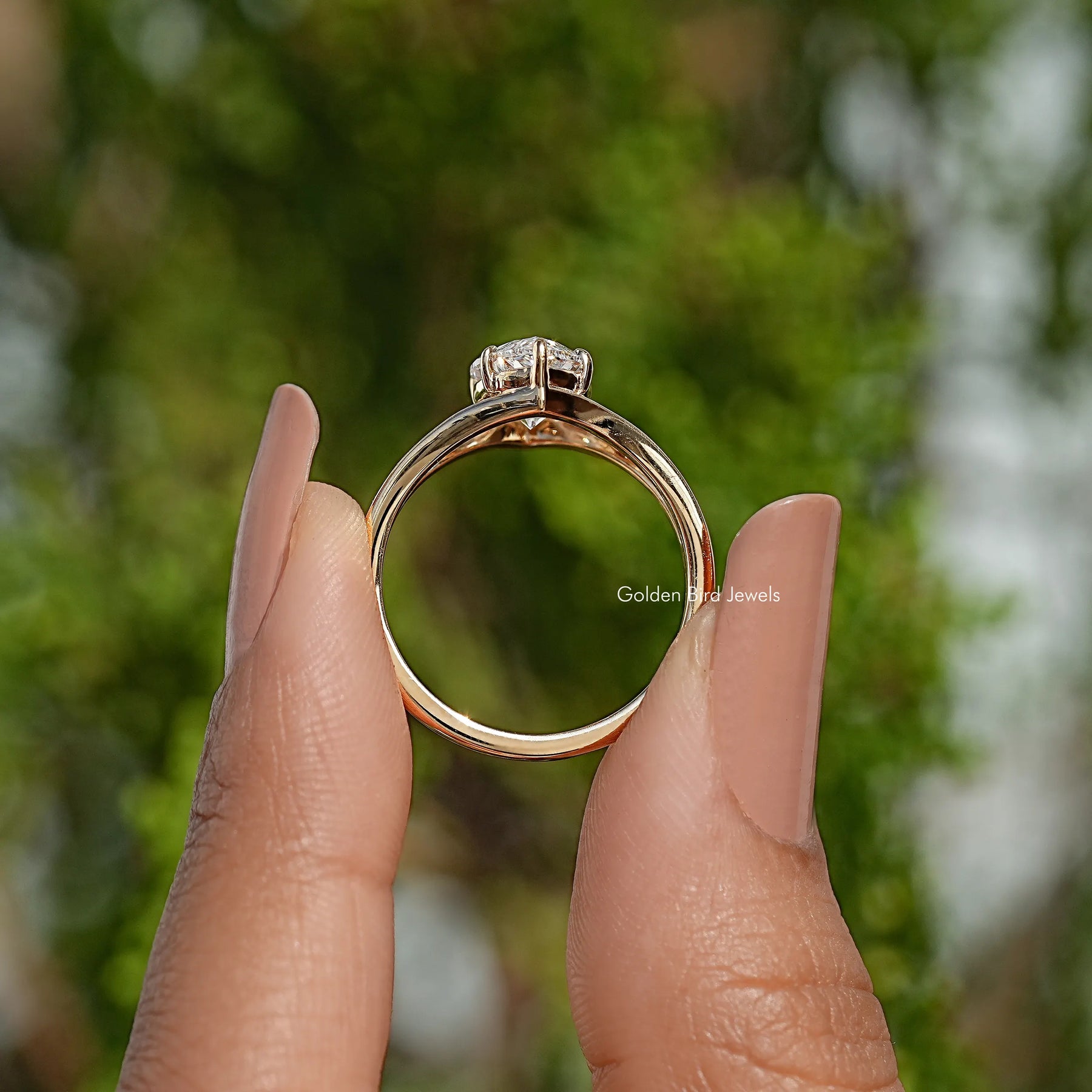 Split Shank Marquise Cut Lab Diamond Ring