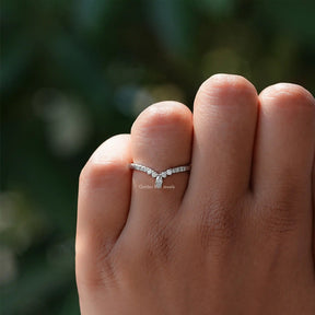 [Moissanite Marquise Cut Wedding Band]-[Golden Bird Jewels]