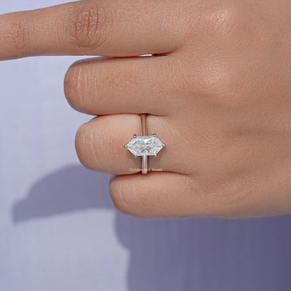 Dutch Marquise Moissanite Solitaire Engagement Ring