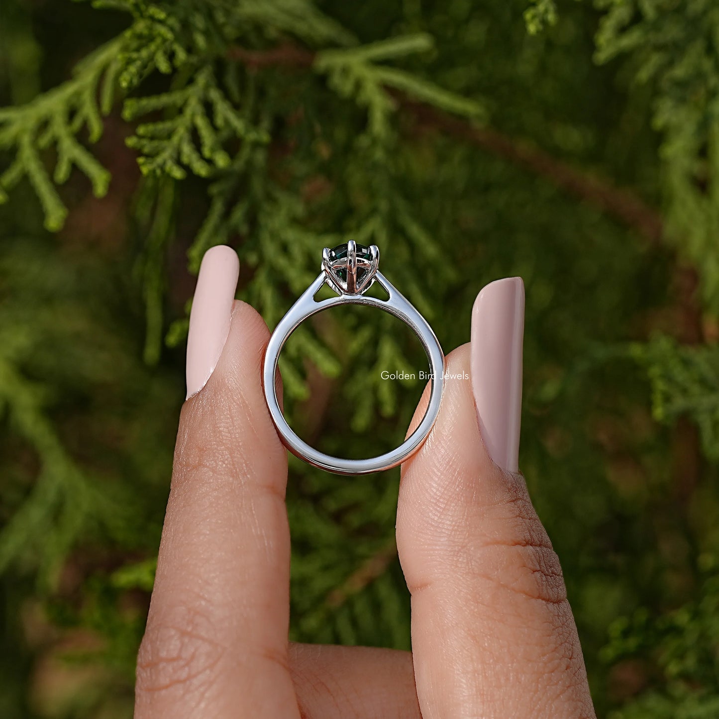Marquise Moissanite Gemstone Solitaire Wedding Ring