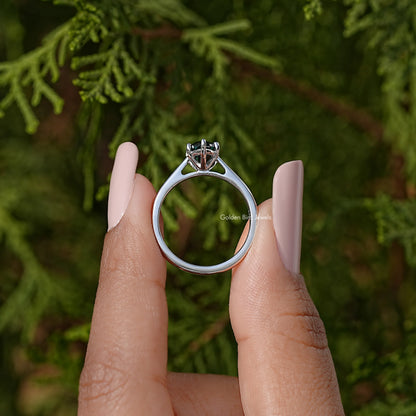 Marquise Moissanite Gemstone Solitaire Wedding Ring