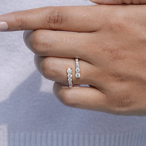 Open Wrap Moissanite Engagement Ring 