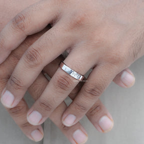 Baguette Cut Moissanite Solitaire Engagement Ring