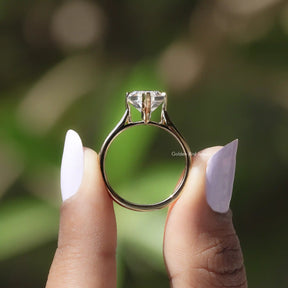 Dutch Marquise Cut Moissanite Solitaire Ring