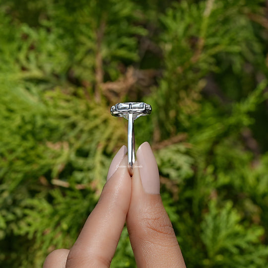 Moissanite Elongated Old Mine Cushion Cut Ring