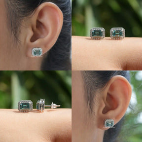  A view  Collage Of Moissanite Stud Wedding Earrings