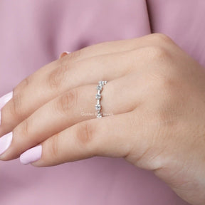 Princess Cut Eternity Wedding Band In White Gold
