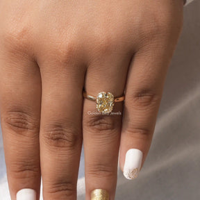 Moissanite radiant Cut  Ring Set With Prongs setting 
