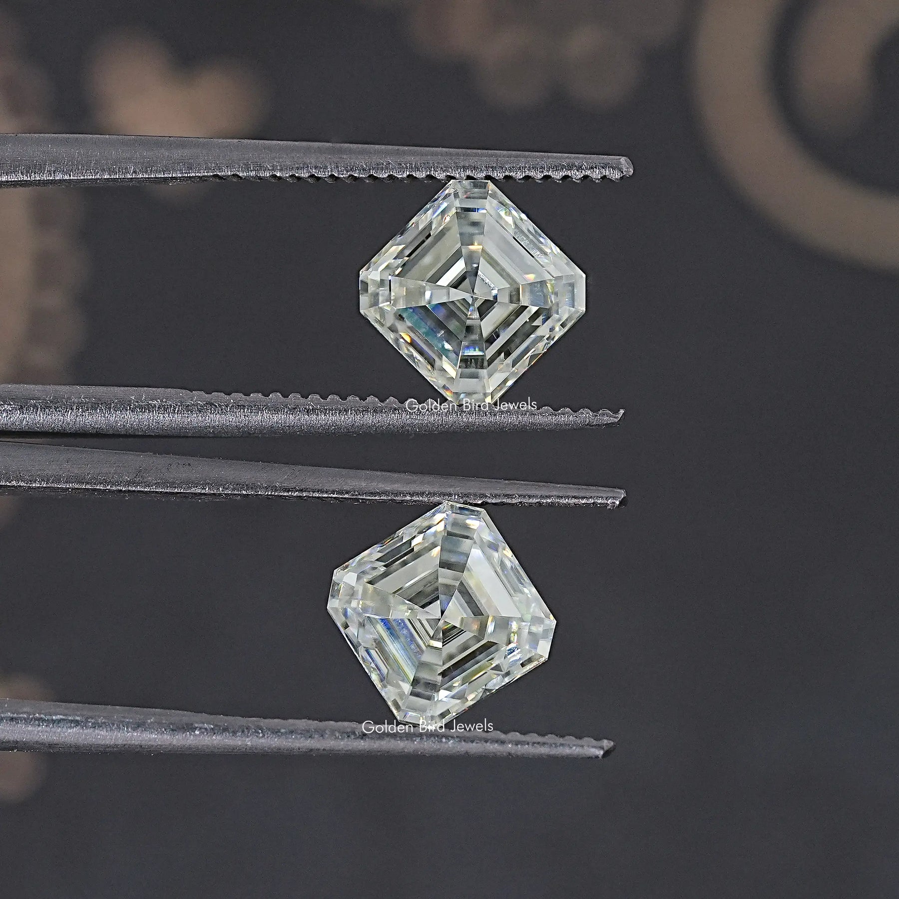 Asscher Moissanite Loose Matching Pair
