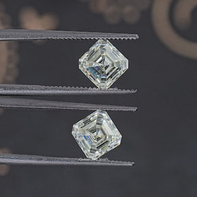 Asscher Moissanite Loose Matching Pair