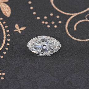 Colorless Old Mine Cut Moval Loose Moissanite