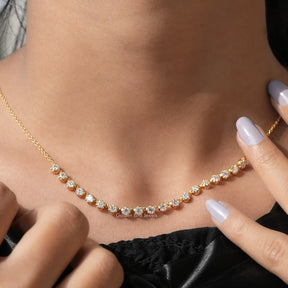 [Old European Round Cut Necklace]-[Golden Bird Jewels]