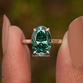 Moissanite Oval Cut Engagement Ring