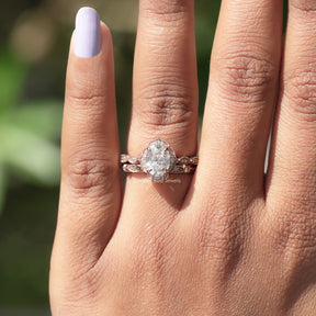 Oval Cut Moissanite Ring In finger