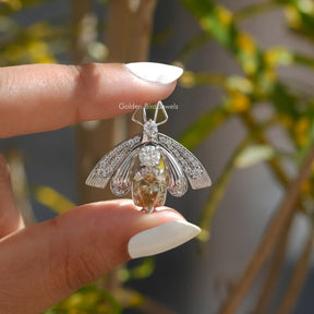 Only Model view of moissanite bridal pendant