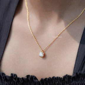 Detailed View Of Old Mine Cushion Moissanite Pendant 